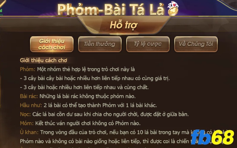 Chia sẻ cách chơi Phỏm Online tại FB68