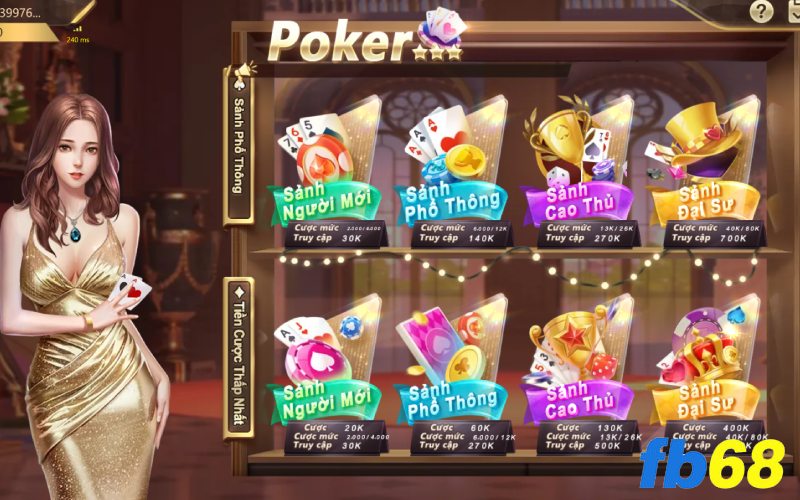 Truy cập ngay FB68 để chơi Poker